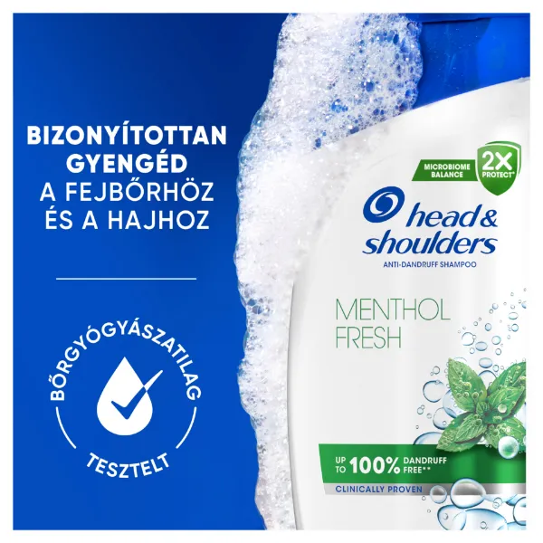 Head & Shoulders Menthol Fresh korpásodás elleni sampon 250ml napi használatra. Tiszta érzet termékhez kapcsolódó kép