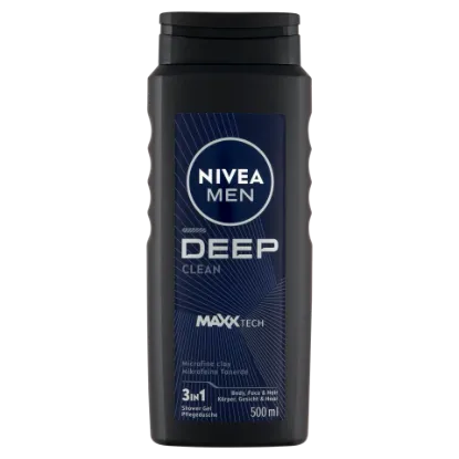 NIVEA MEN Deep Clean tusfürdő tusoláshoz, arc- és hajmosáshoz 500 ml termékhez kapcsolódó kép