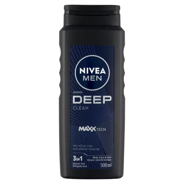 NIVEA MEN Deep Clean tusfürdő tusoláshoz, arc- és hajmosáshoz 500 ml termékhez kapcsolódó kép