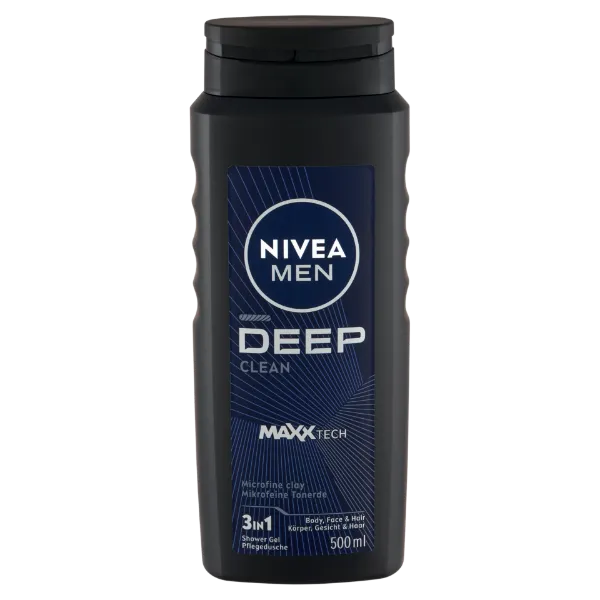 NIVEA MEN Deep Clean tusfürdő tusoláshoz, arc- és hajmosáshoz 500 ml termékhez kapcsolódó kép