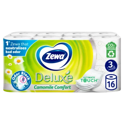 Zewa Deluxe Camomile Comfort toalettpapír 3 rétegű 16 tekercs termékhez kapcsolódó kép
