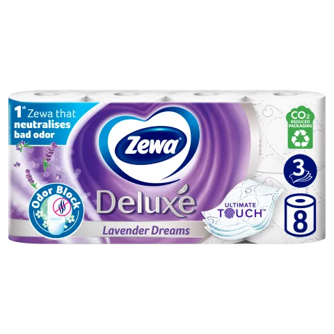 Zewa Deluxe Lavender Dreams toalettpapír 3 rétegű 8 tekercs termékhez kapcsolódó kép