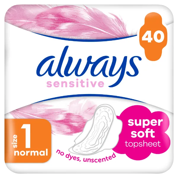 Always Ultra Sensitive Normal Plus (1-es méret) Egészségügyi Betét , 40 db termékhez kapcsolódó kép