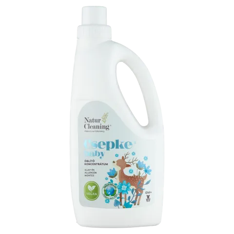 NaturCleaning Csepke Baby illat és allergén mentes öblítő koncentrátum 50 mosás 1000 ml termékhez kapcsolódó kép