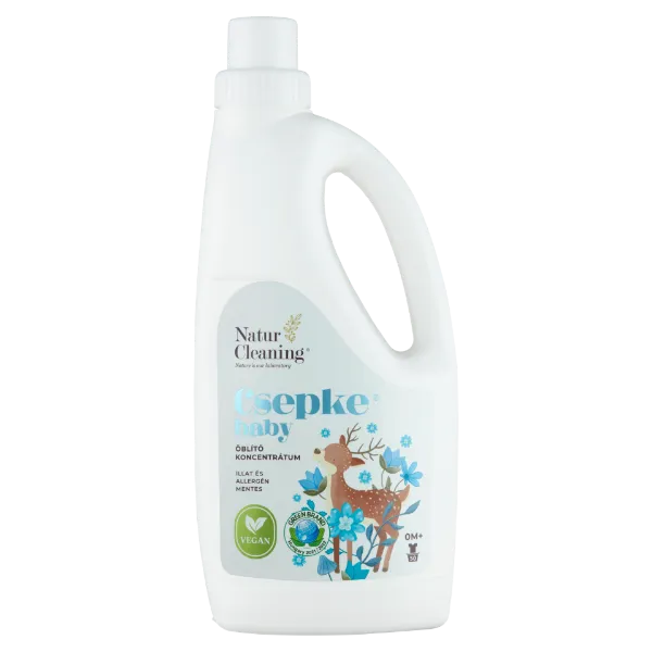 NaturCleaning Csepke Baby illat és allergén mentes öblítő koncentrátum 50 mosás 1000 ml termékhez kapcsolódó kép