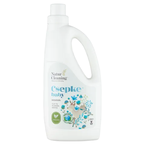 NaturCleaning Csepke Baby illat és allergén mentes mosógél 14 mosás 1 l termékhez kapcsolódó kép