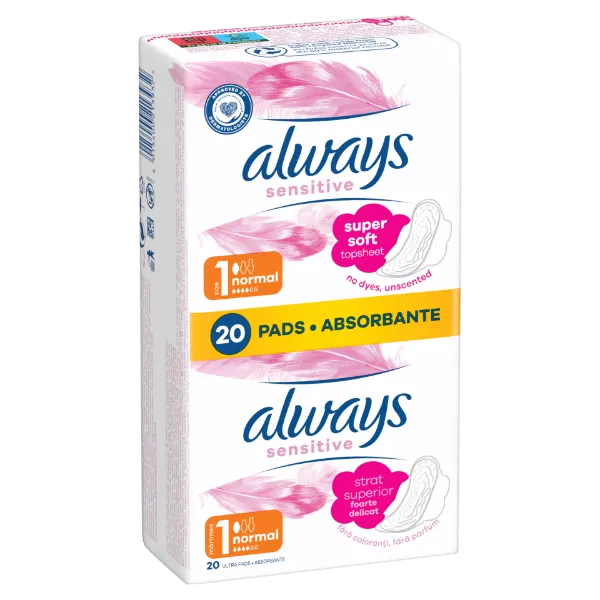 Always Ultra Sensitive Normal Plus (1-es Méret) Egészségügyi Betét , 20 db termékhez kapcsolódó kép