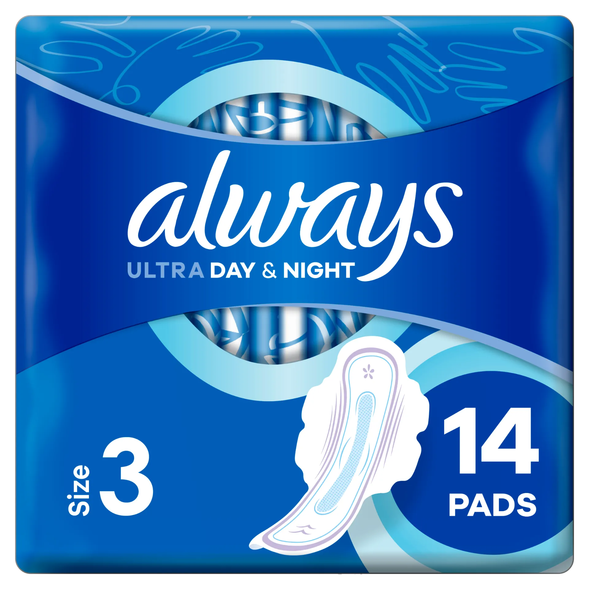 Always Ultra Day & Night (3-as méret) Szárnyas Egészségügyi Betét, 14 Db