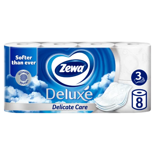 Zewa Deluxe Delicate Care 3 rétegű toalettpapír 8 tekercs termékhez kapcsolódó kép