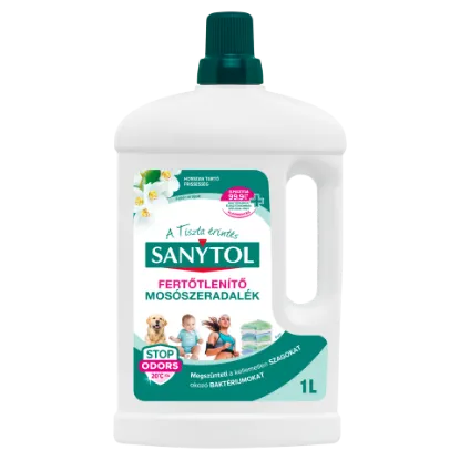 Sanytol Fehér Virágok klórmentes fertőtlenítő mosószeradalék 22 mosás 1 l termékhez kapcsolódó kép