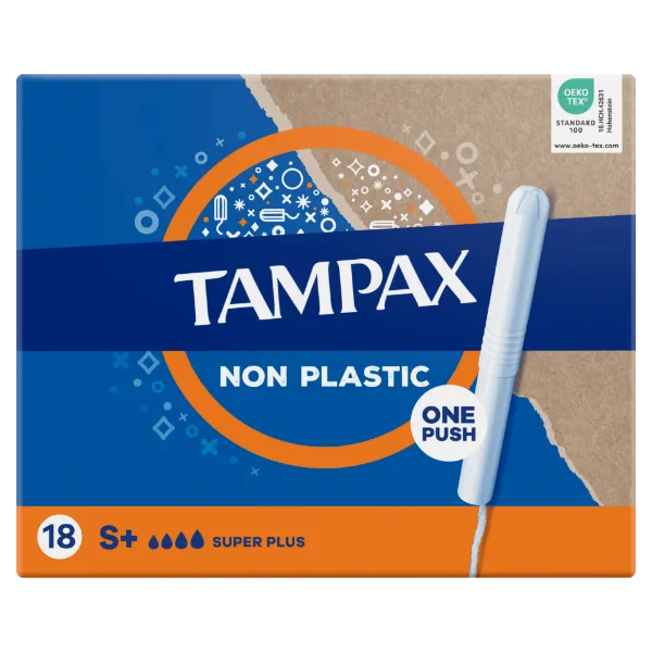 Tampax Super Plus Tampon Kartonból Készült Applikátorral, 18 db termékhez kapcsolódó kép