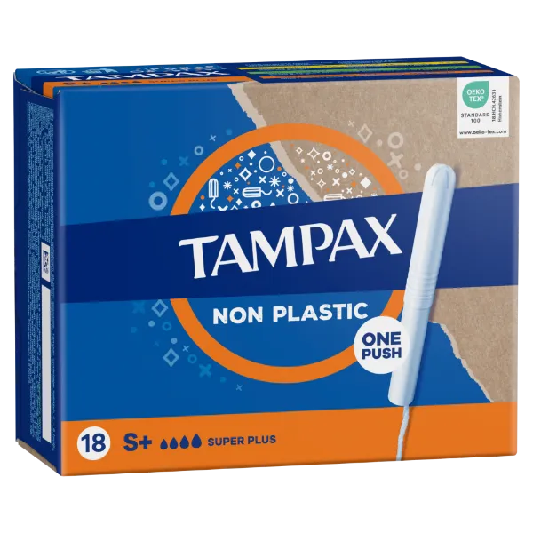 Tampax Super Plus Tampon Kartonból Készült Applikátorral, 18 db termékhez kapcsolódó kép