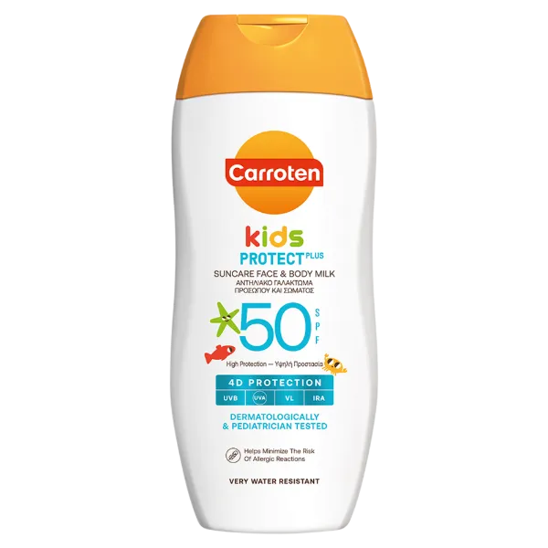 Carroten Kids Protect Plus SPF50 naptej arcra és testre 200 ml termékhez kapcsolódó kép