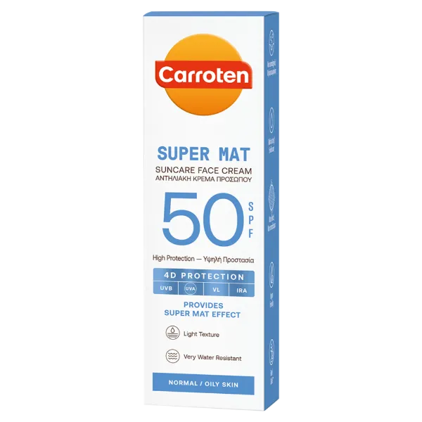 Carroten Super Mat SPF50 mattító fényvédő arckrém 50 ml termékhez kapcsolódó kép
