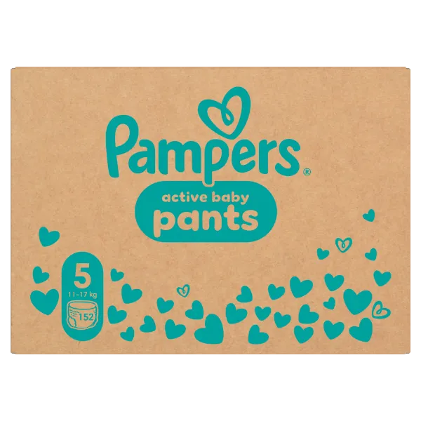 Pampers Active Baby Bugyipelenka, Méret 5, 152 Bugyipelenka, 11kg-17kg termékhez kapcsolódó kép