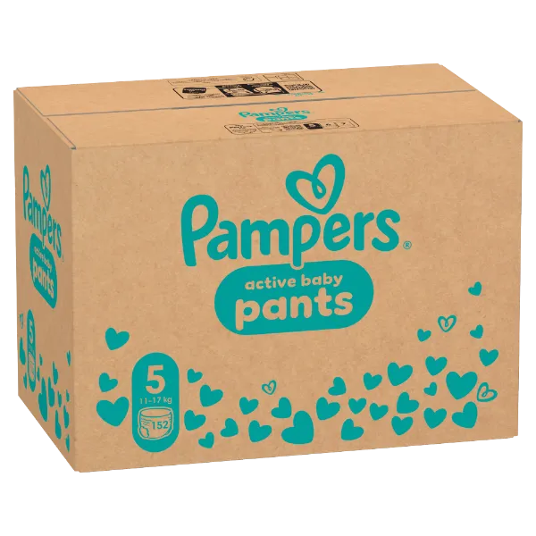 Pampers Active Baby Bugyipelenka - havi pelenkacsomag, Méret 5, 152 Bugyipelenka, 11kg-17kg termékhez kapcsolódó kép