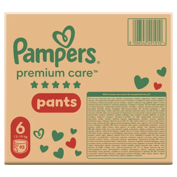 Pampers Premium Care Bugyipelenka, Méret: 6, 93 db, 13kg-19kg termékhez kapcsolódó kép