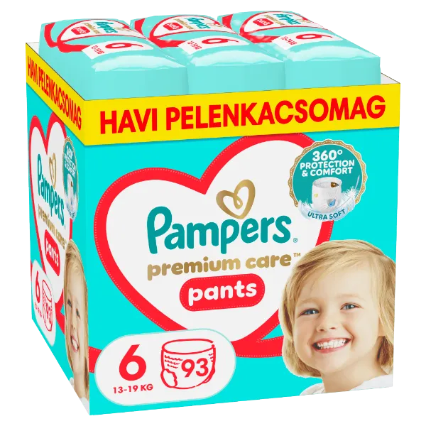 Pampers Premium Care Bugyipelenka, Méret: 6, 93 db, 13kg-19kg termékhez kapcsolódó kép