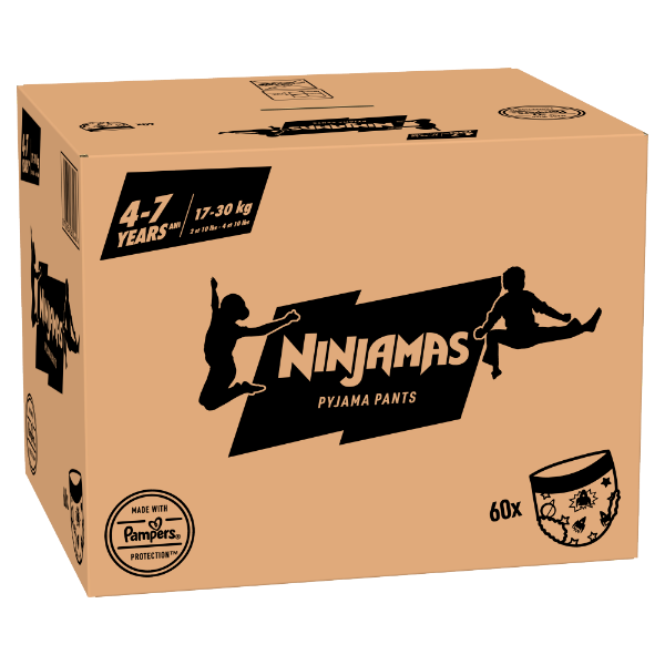 Ninjamas Pyjama Pants Űrhajós, 60 db Pyjama Bugyipelenka, 7 Éves Kor, 17kg-30kg termékhez kapcsolódó kép