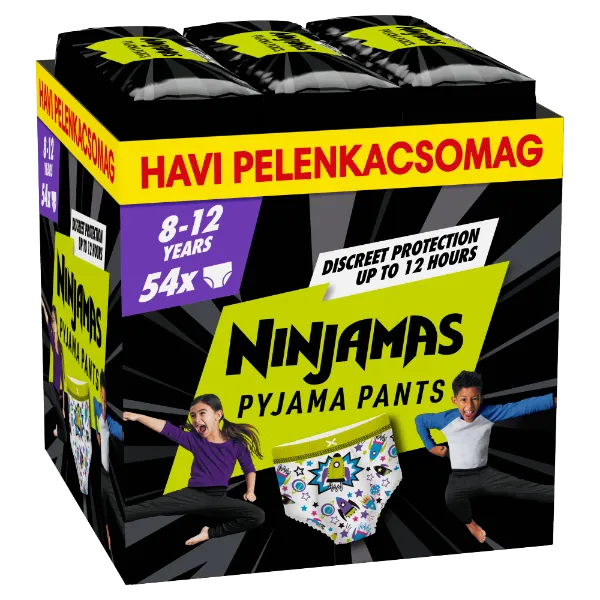 Ninjamas Pyjama Pants Űrhajós, 54 db Pyjama Bugyipelenka, 8 Éves Kor, 27kg-43kg termékhez kapcsolódó kép