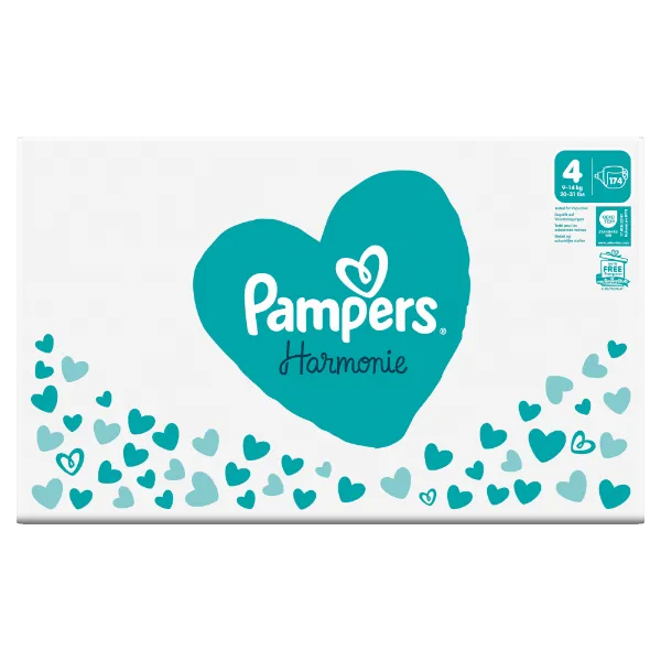 Pampers Harmonie Baby Pelenka, Méret: 4, 174 db Pelenka, 9kg-14kg termékhez kapcsolódó kép