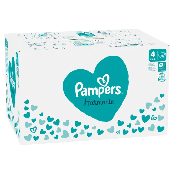 Pampers Harmonie Baby Pelenka, Méret: 4, 174 db Pelenka, 9kg-14kg termékhez kapcsolódó kép