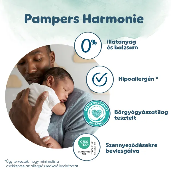 Pampers Harmonie Baby Pelenka, Méret: 4, 174 db Pelenka, 9kg-14kg termékhez kapcsolódó kép