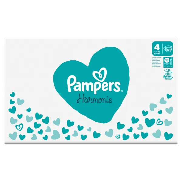 Pampers Harmonie Baby Pelenka, Méret: 4, 174 db Pelenka, 9kg-14kg termékhez kapcsolódó kép
