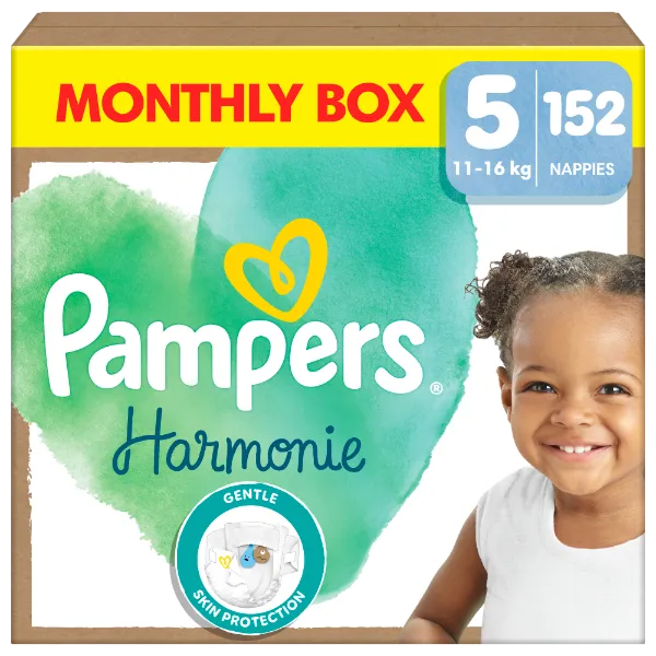 Pampers Harmonie Pelenka, Méret: 5, 152 Pelenka, 11kg-16kg termékhez kapcsolódó kép