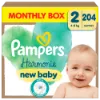 Pampers Harmonie Baby Pelenka, Méret: 2, 204 db Pelenka, 4kg-8kg termékhez kapcsolódó kép