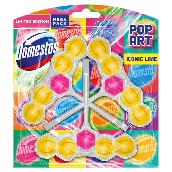 Domestos Power 5 Iconic Lime WC frissítő blokk 3 x 55 g termékhez kapcsolódó kép