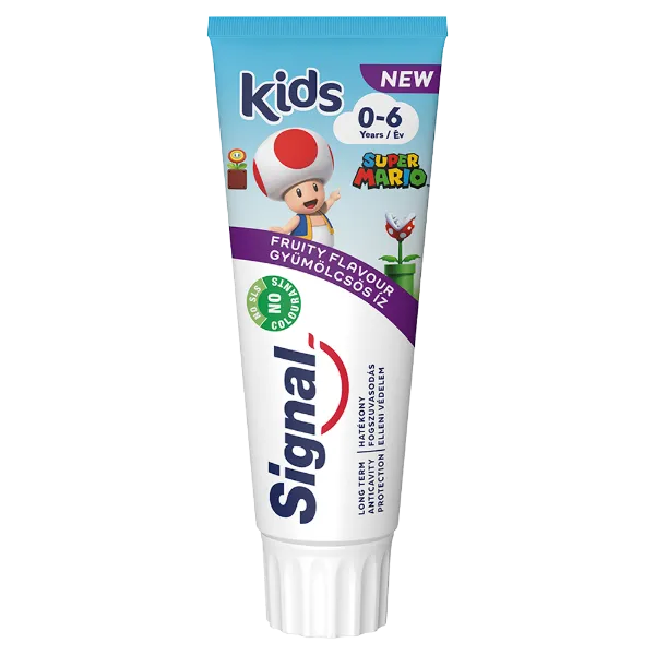 Signal Kids Super Mario gyümölcsös ízű fogkrém 0-6 év 75 ml  termékhez kapcsolódó kép