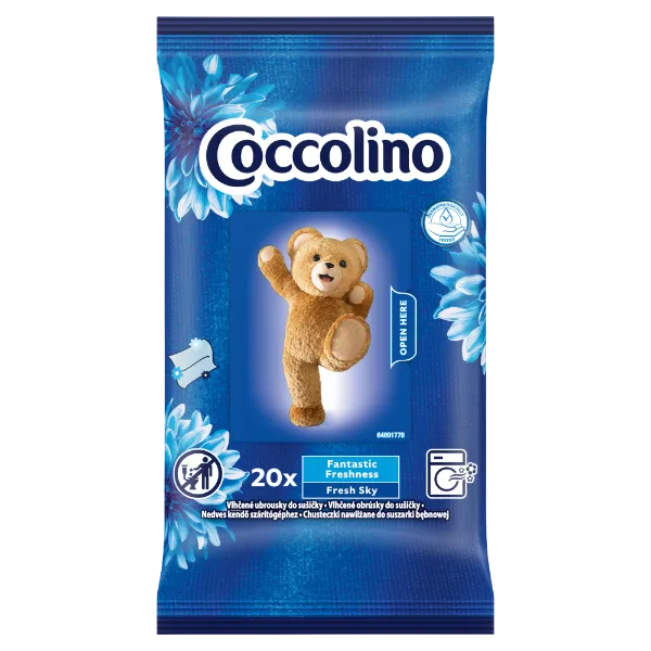 Coccolino Fresh Sky nedves kendő szárítógéphez 20 db termékhez kapcsolódó kép
