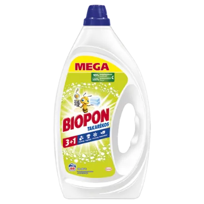 Biopon Takarékos folyékony mosószer fehér és világos ruhákhoz 88 mosás 3960 ml termékhez kapcsolódó kép