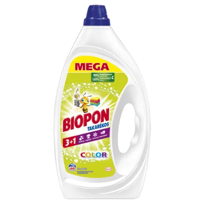 Biopon Takarékos Color folyékony mosószer színes ruhákhoz 88 mosás 3960 ml termékhez kapcsolódó kép