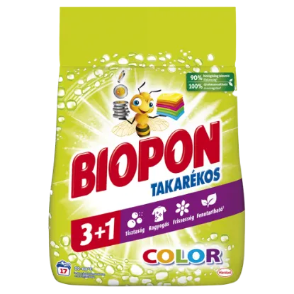 Biopon Takarékos Color mosószer színes ruhákhoz 17 mosás 1,02 kg  termékhez kapcsolódó kép
