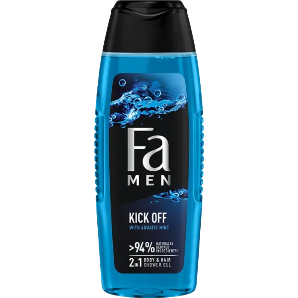 Fa Men Kick Off 2 az 1-ben tusfürdő és sampon frissítő menta illattal 250 ml termékhez kapcsolódó kép