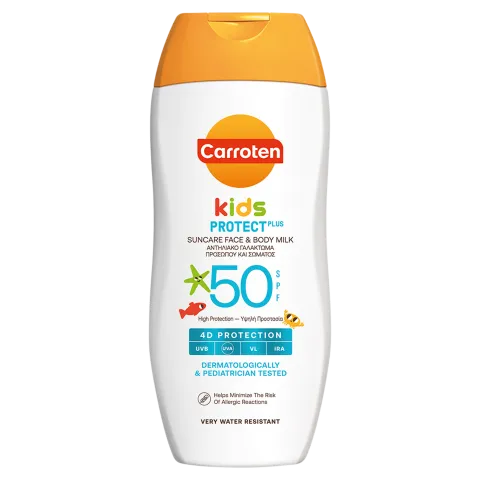 Carroten Kids Protect Plus SPF50 naptej arcra és testre 200 ml termékhez kapcsolódó kép