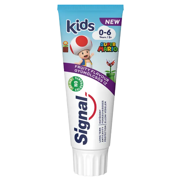 Signal Kids Super Mario gyümölcsös ízű fogkrém 0-6 év 75 ml  termékhez kapcsolódó kép