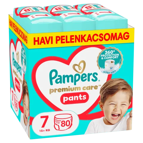 Pampers Premium Care Bugyipelenka, Méret: 7, 80 db, 15kg+ termékhez kapcsolódó kép