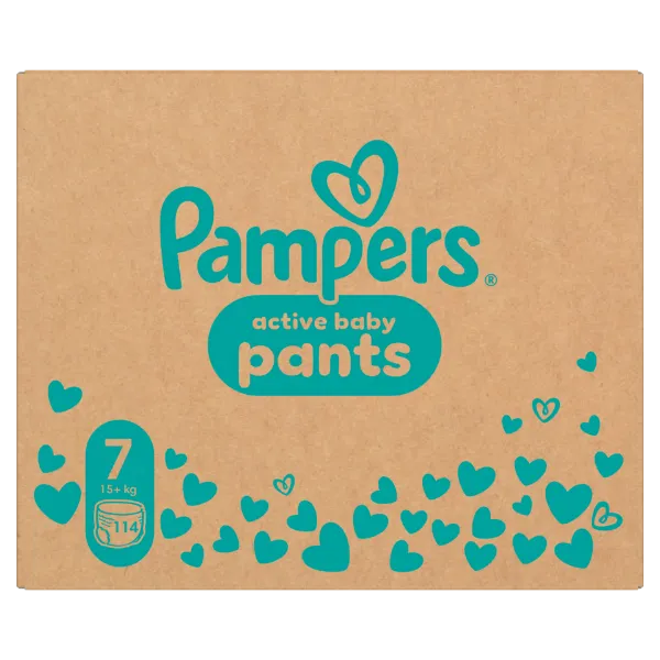 Pampers Active Baby Bugyipelenka - havi pelenkacsomag, Méret 7, 114 Bugyipelenka, 15kg+ termékhez kapcsolódó kép