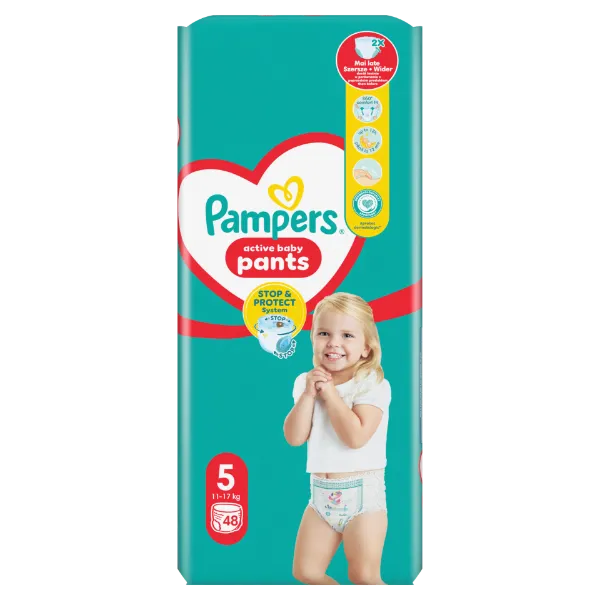 Pampers Pants Bugyipelenka, Méret: 5, 48 db pelenka, 12kg-17kg termékhez kapcsolódó kép