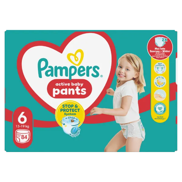 Pampers  Bugyipelenka, Méret: 6, 84 db Pelenka, 14kg - 19kg termékhez kapcsolódó kép