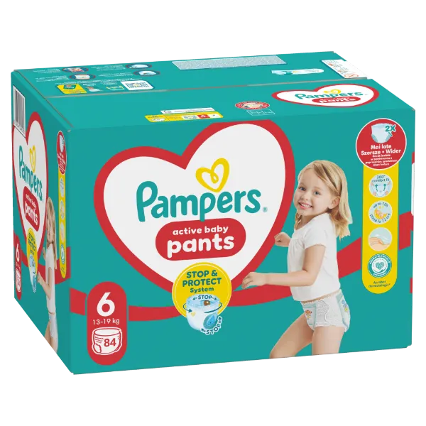 Pampers  Bugyipelenka, Méret: 6, 84 db Pelenka, 14kg - 19kg termékhez kapcsolódó kép