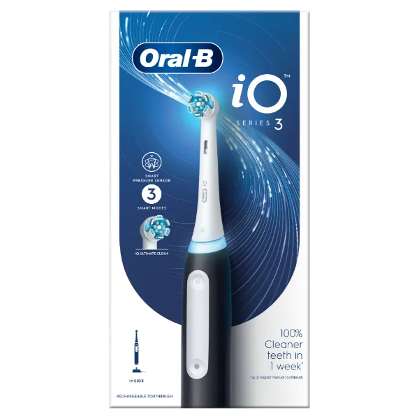 Oral-B iO 3 Elektromos Fogkefe, Fekete, Braun Tervezéssel termékhez kapcsolódó kép