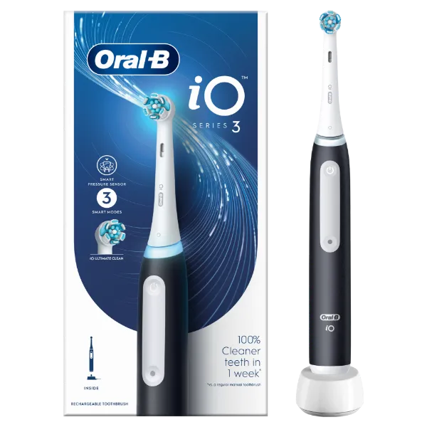 Oral-B iO 3 Elektromos Fogkefe, Fekete, Braun Tervezéssel termékhez kapcsolódó kép