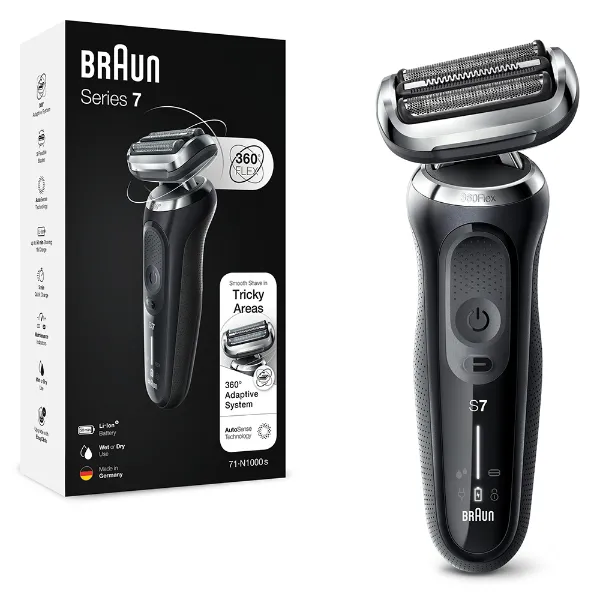 Braun 71-N1000S Wet&Dry borotva, utazótokkal, Fekete termékhez kapcsolódó kép