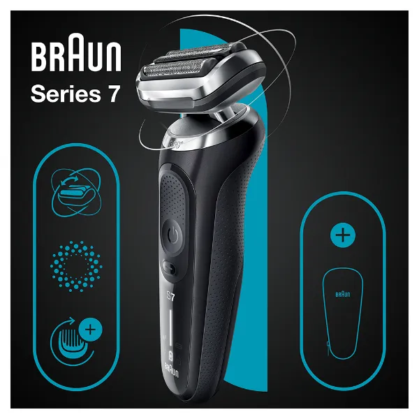 Braun 71-N1000S Wet&Dry borotva, utazótokkal, Fekete termékhez kapcsolódó kép