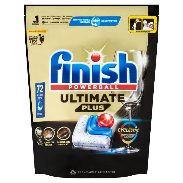 Finish Powerball Ultimate Plus All in 1 Regular mosogatógép kapszula 72 db 878,4 g termékhez kapcsolódó kép