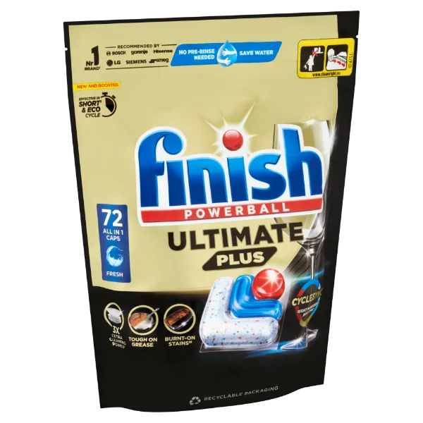 Finish Powerball Ultimate Plus All in 1 Regular mosogatógép kapszula 72 db 878,4 g termékhez kapcsolódó kép